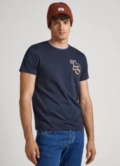 Men Pepe Jeans 1973 Logo Print T-Shirt