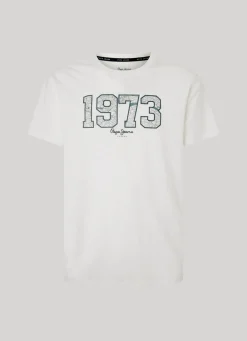 Men Pepe Jeans 1973 Logo Print T-Shirt