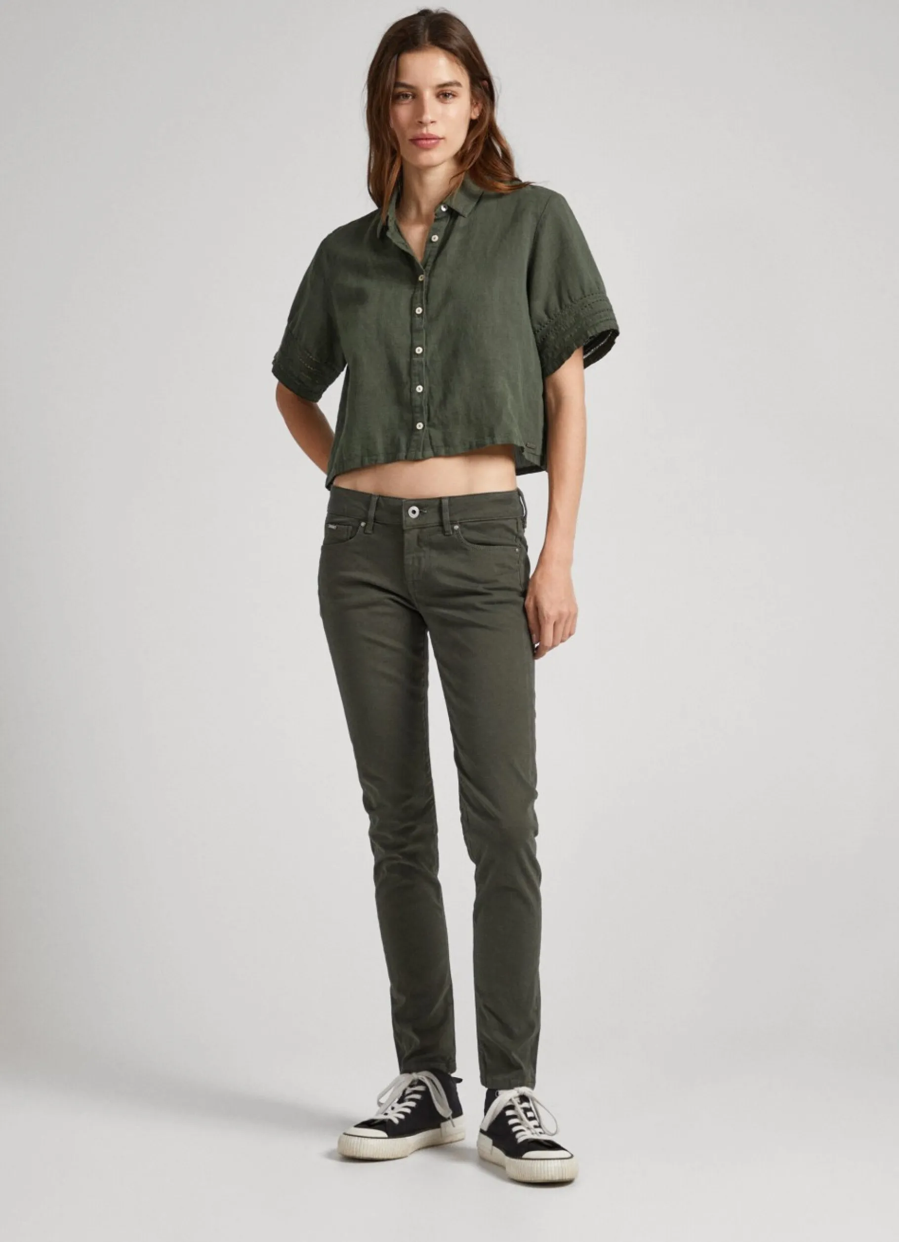 Women Pepe Jeans 5 Pocket Skinny Fit Trousers