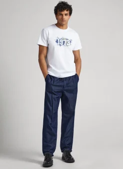 Men Pepe Jeans 1973 Printed Logo T-Shirt