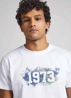 Men Pepe Jeans 1973 Printed Logo T-Shirt