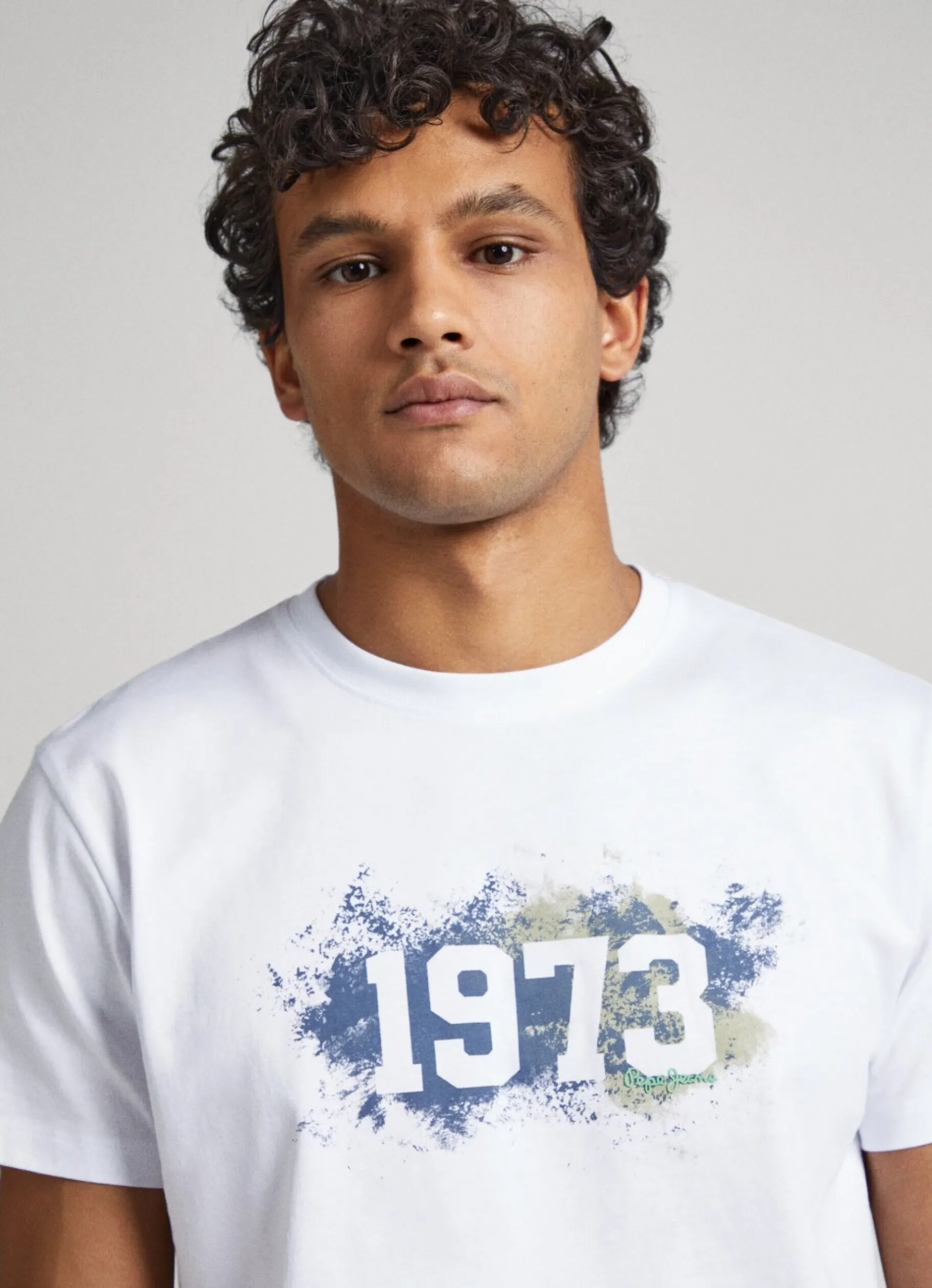 Men Pepe Jeans 1973 Printed Logo T-Shirt