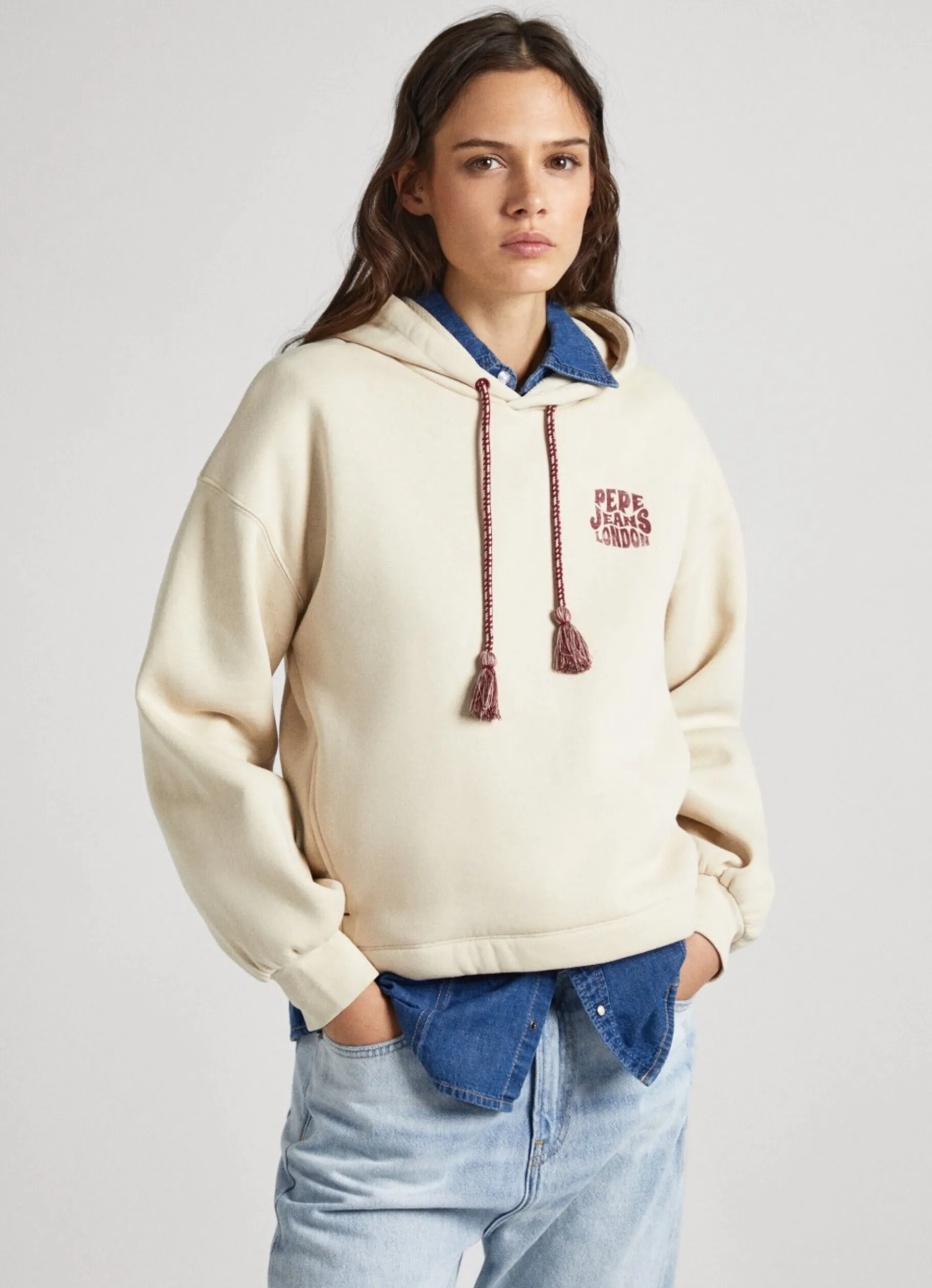 Women Pepe Jeans Adjustable Hoodie