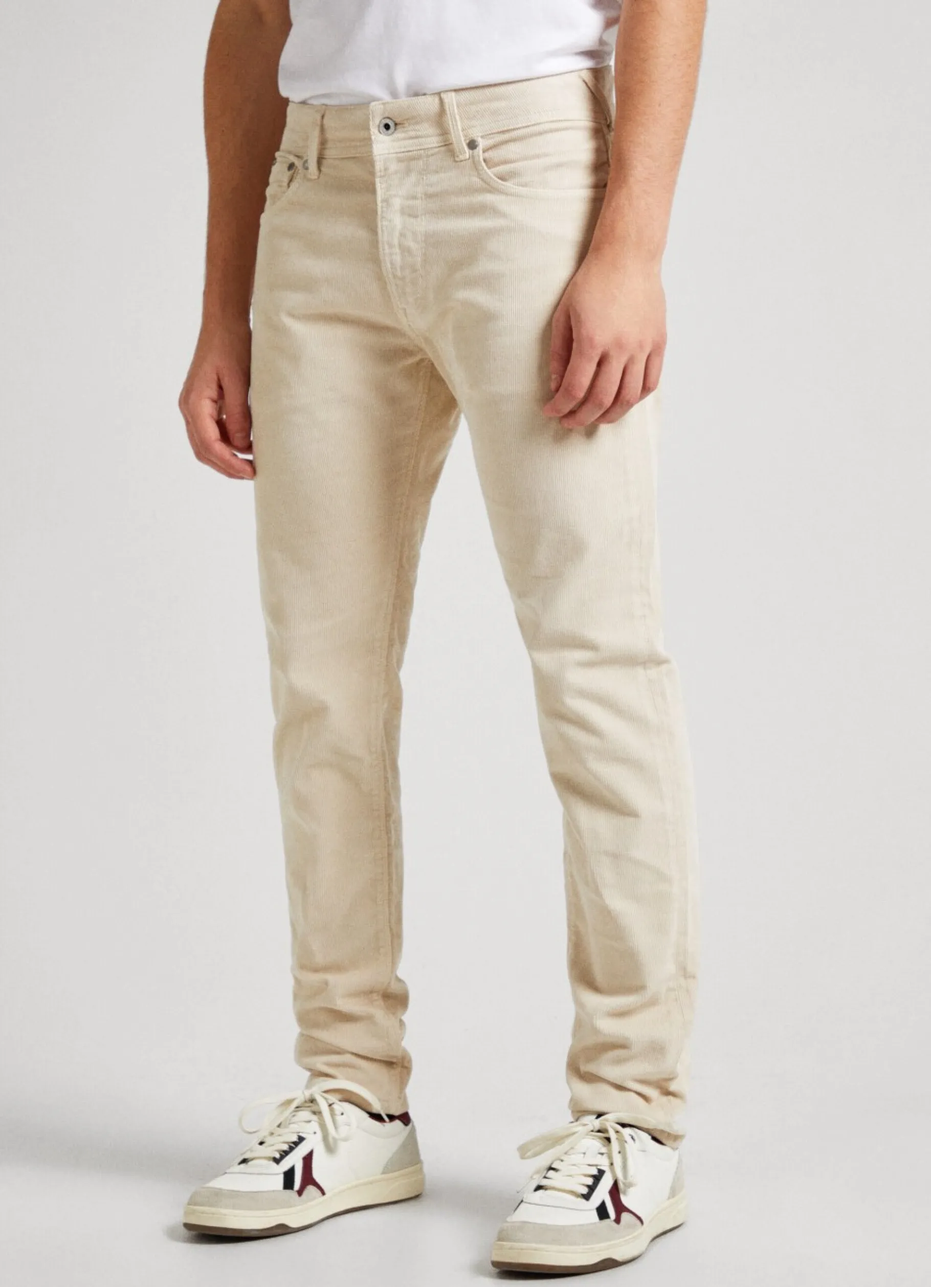 Men Pepe Jeans Alban Loose Fit Corduroy Trousers