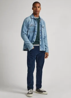 Men Pepe Jeans Alban Loose Fit Corduroy Trousers