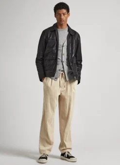 Men Pepe Jeans Alban Loose Fit Corduroy Trousers