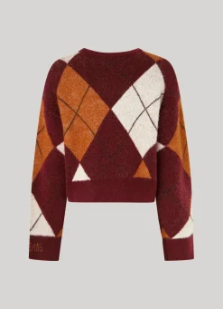 Women Pepe Jeans Argyle Jacquard Knit