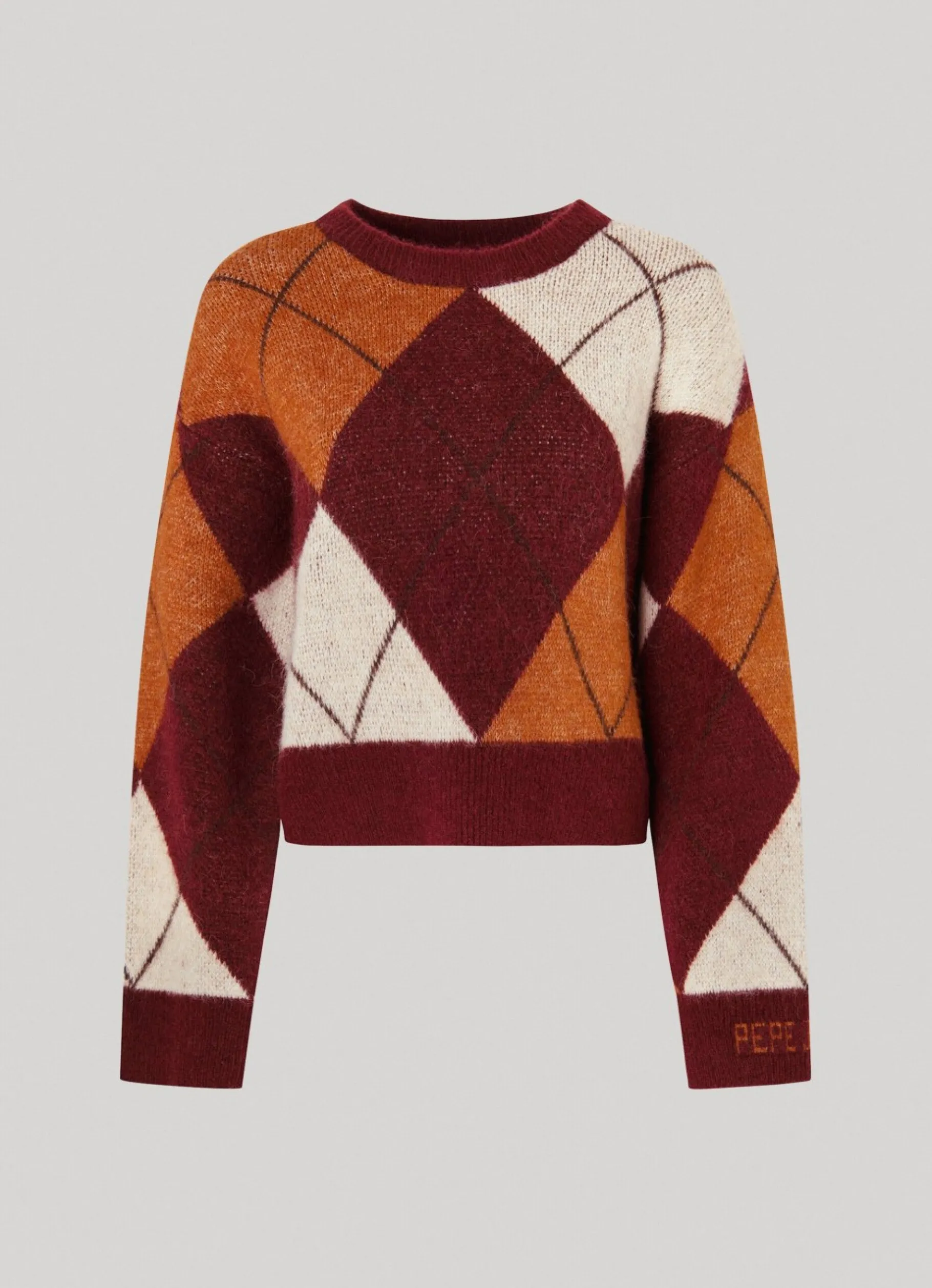 Women Pepe Jeans Argyle Jacquard Knit