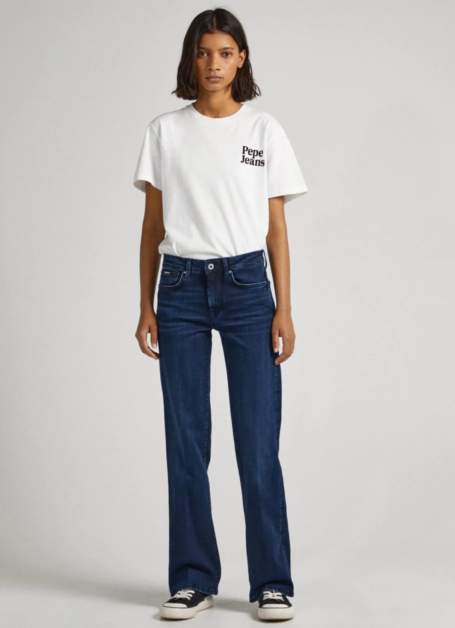 Women Pepe Jeans Aubrey Slim Fit Mid-Rise Jeans