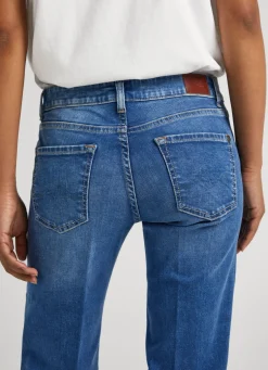 Women Pepe Jeans Aubrey Slim Fit Mid-Rise Jeans
