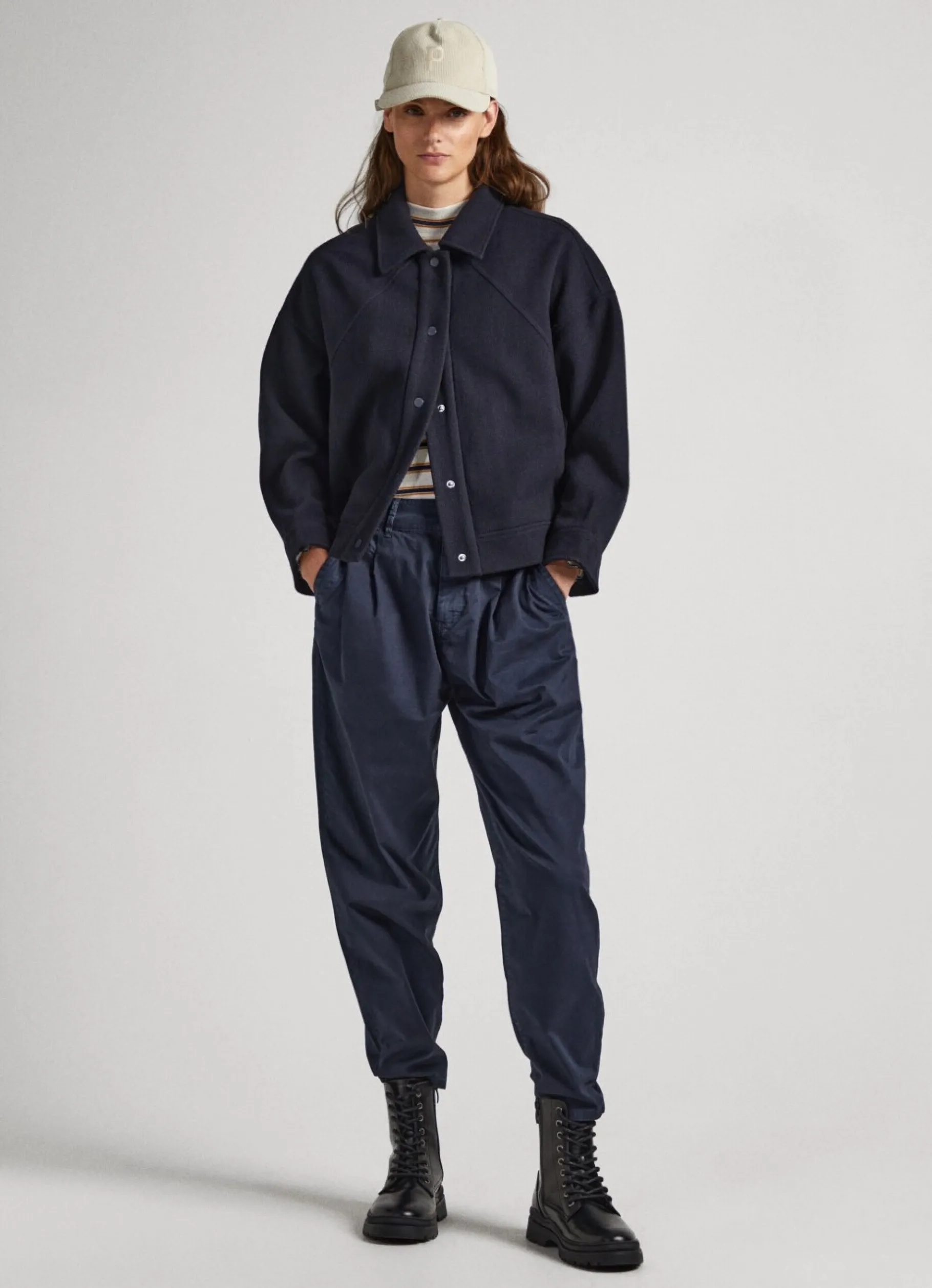 Women Pepe Jeans Balloon Fit Chino Trousers