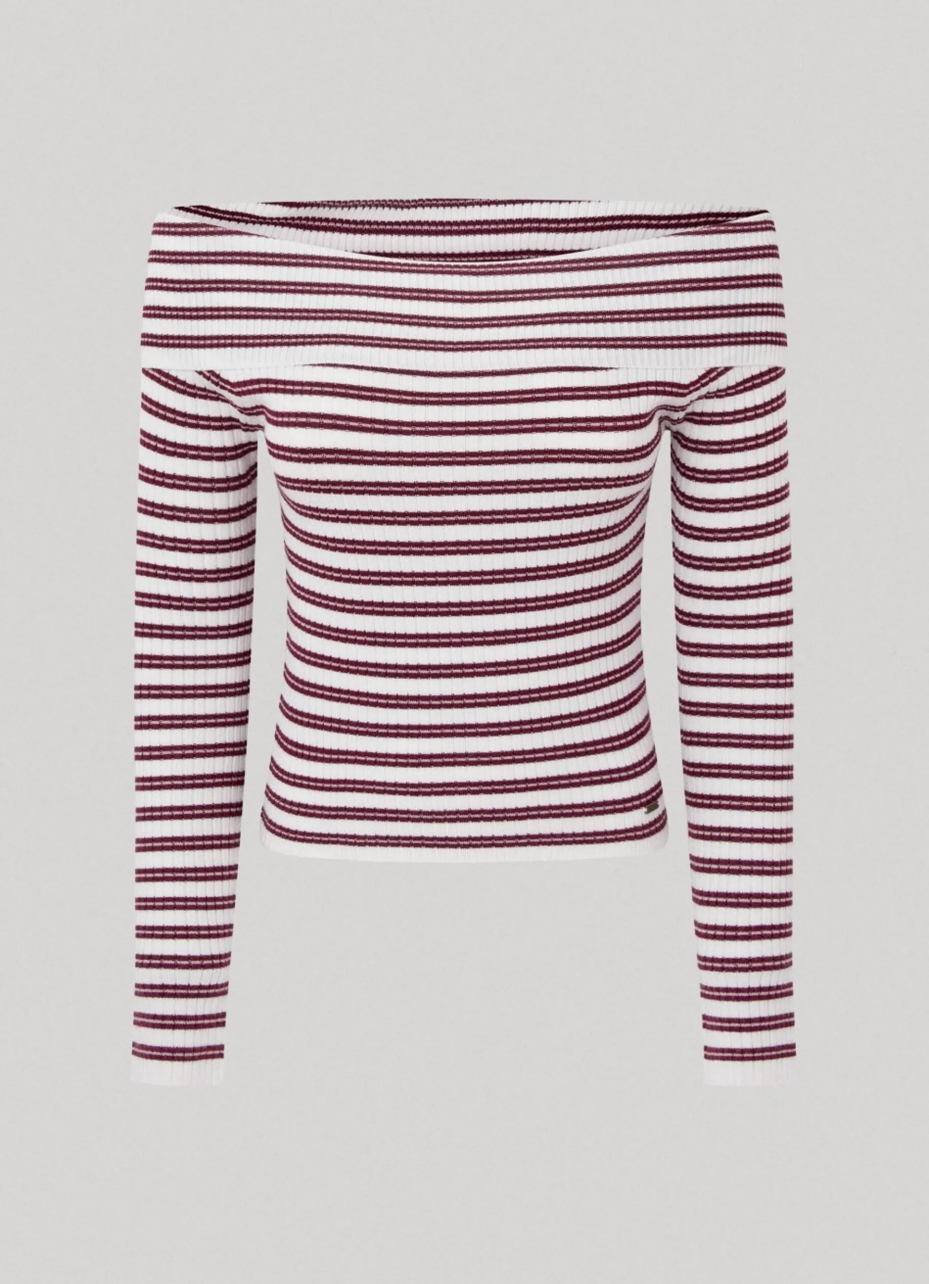 Women Pepe Jeans Bardot Stripe Print Top