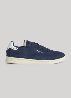 Men Pepe Jeans Bevis Player Suede Trainers