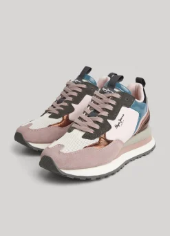 Women Pepe Jeans Blur Star Combined Trainers