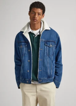 Men Pepe Jeans Borg-Lined Jacket