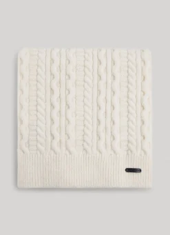 Women Pepe Jeans Braided Cable Knit Scarf