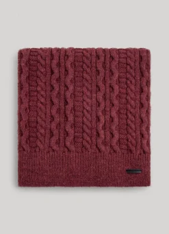 Women Pepe Jeans Braided Cable Knit Scarf