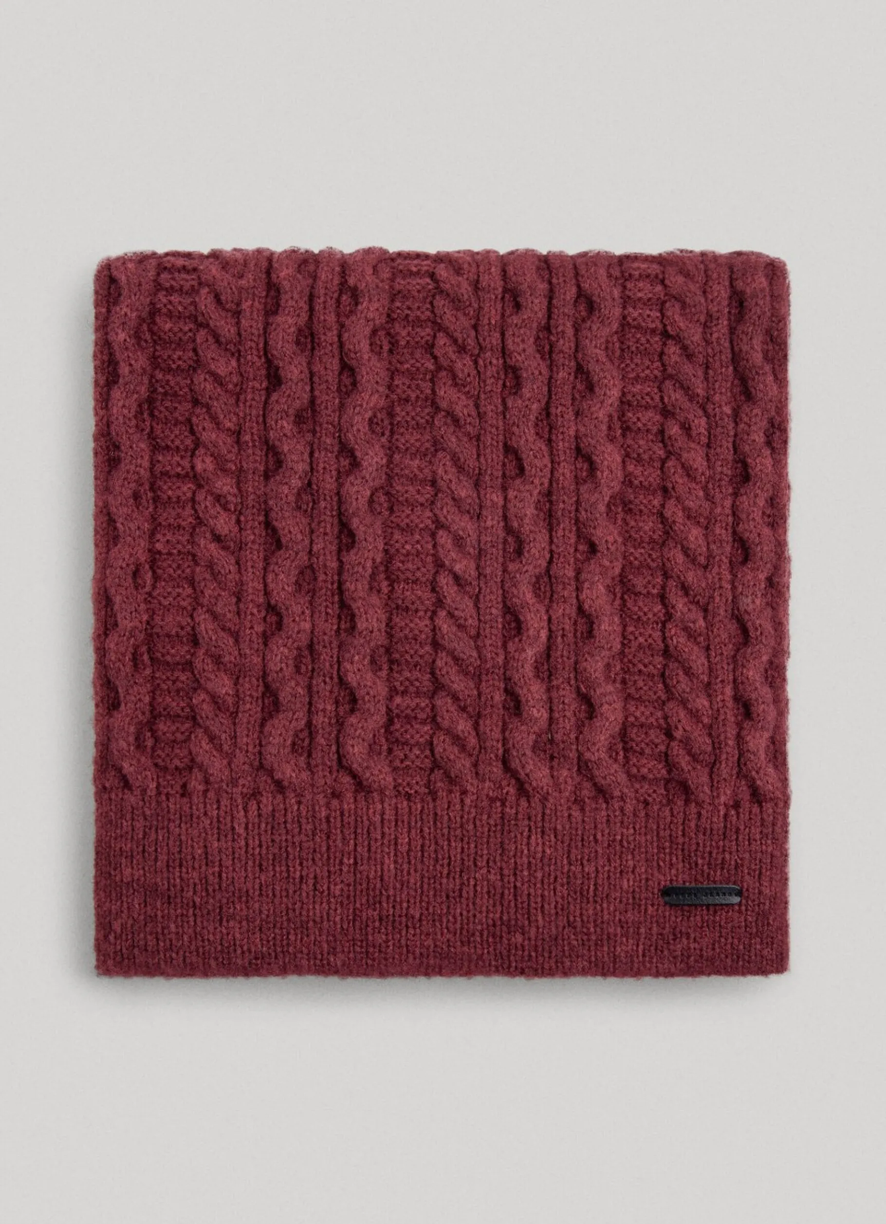 Women Pepe Jeans Braided Cable Knit Scarf