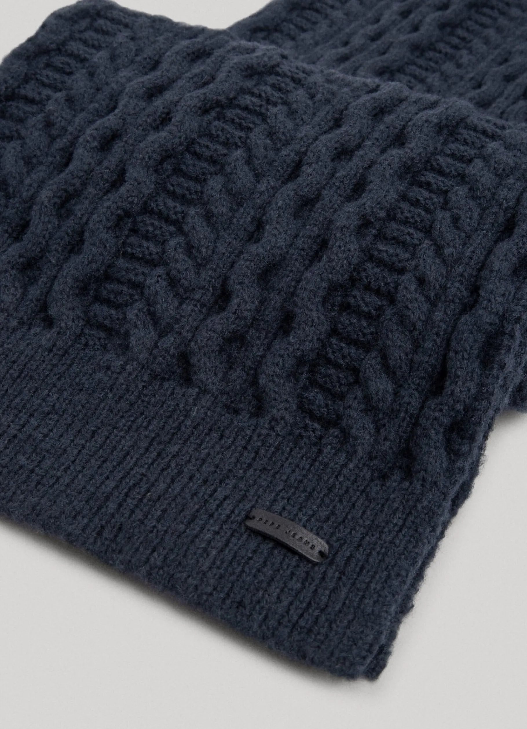 Women Pepe Jeans Braided Cable Knit Scarf