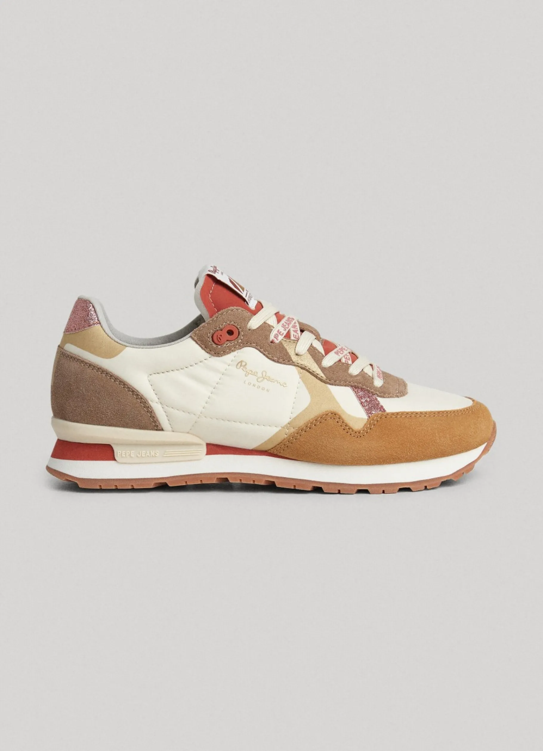 Women Pepe Jeans Brit Print Lux Running Shoes