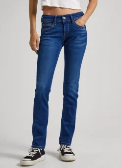 Women Pepe Jeans Brooke Regular Fit Mid-Rise Jeans