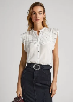 Women Pepe Jeans Butterfly Sleeve Blouse