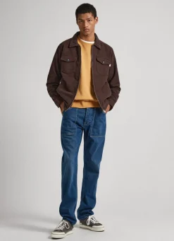 Men Pepe Jeans Byron Relaxed Fit Mid-Rise Jeans