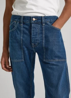 Men Pepe Jeans Byron Relaxed Fit Mid-Rise Jeans