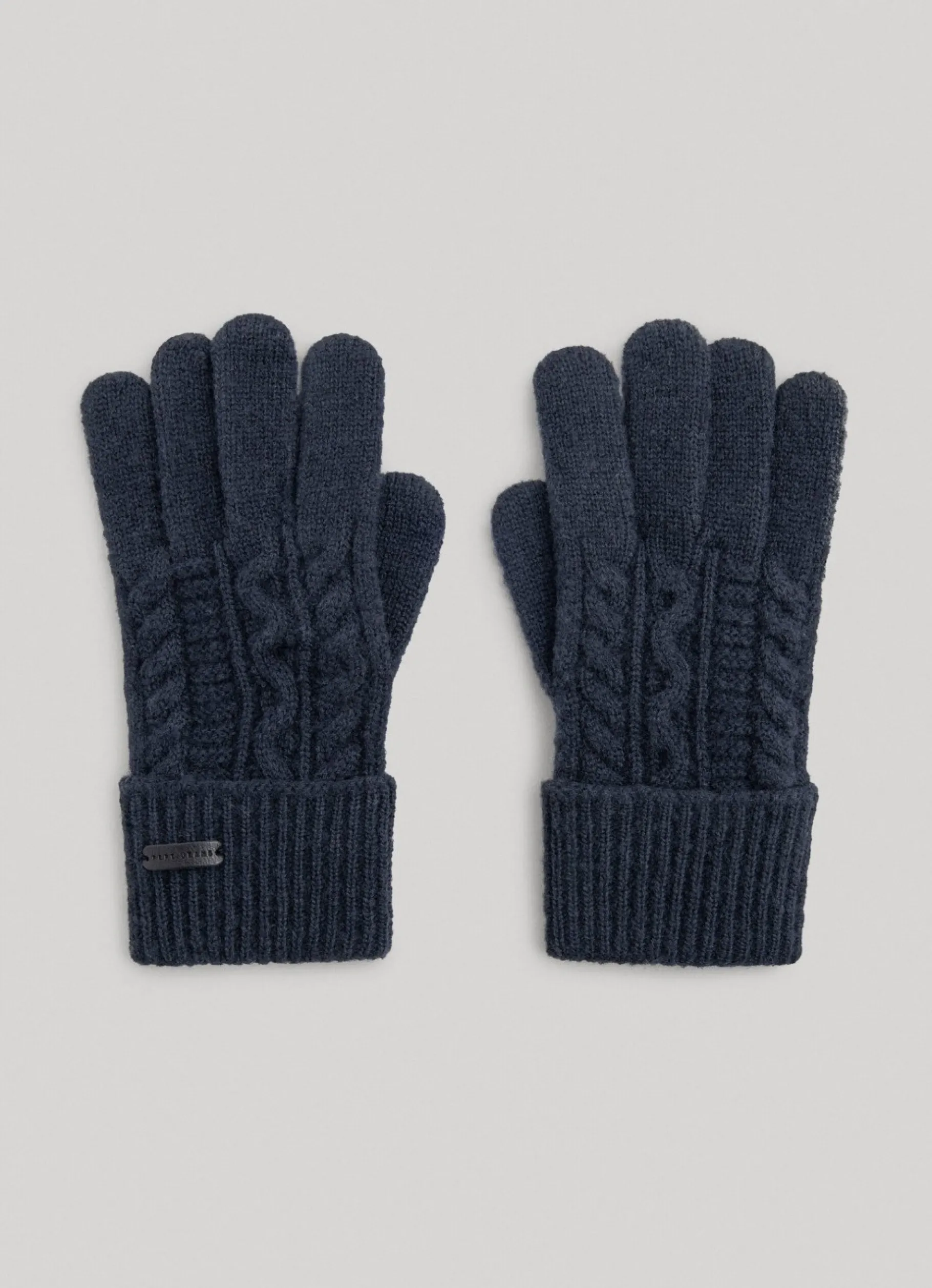Women Pepe Jeans Cable Knit Gloves