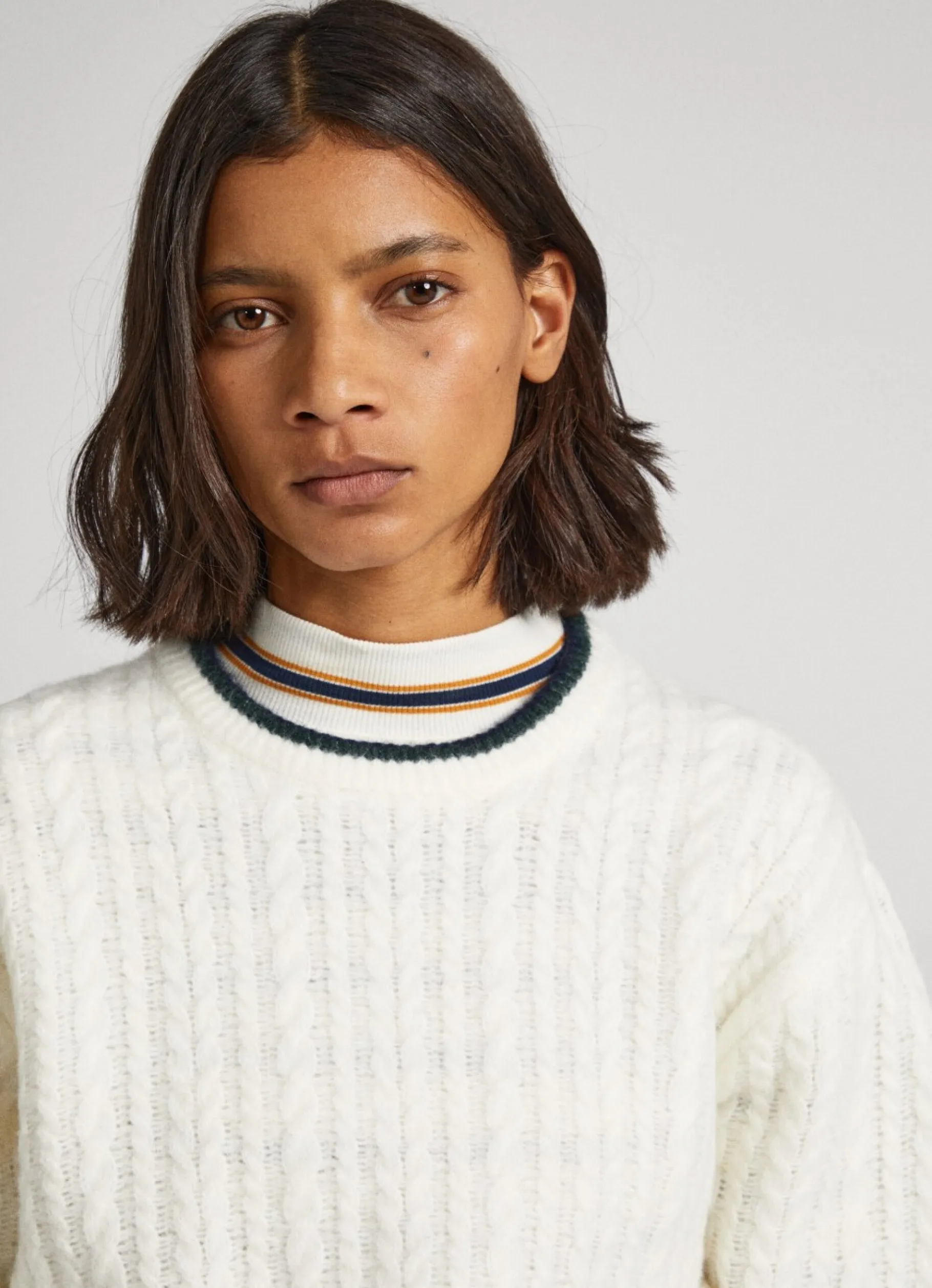 Women Pepe Jeans Cable Knit Jumper