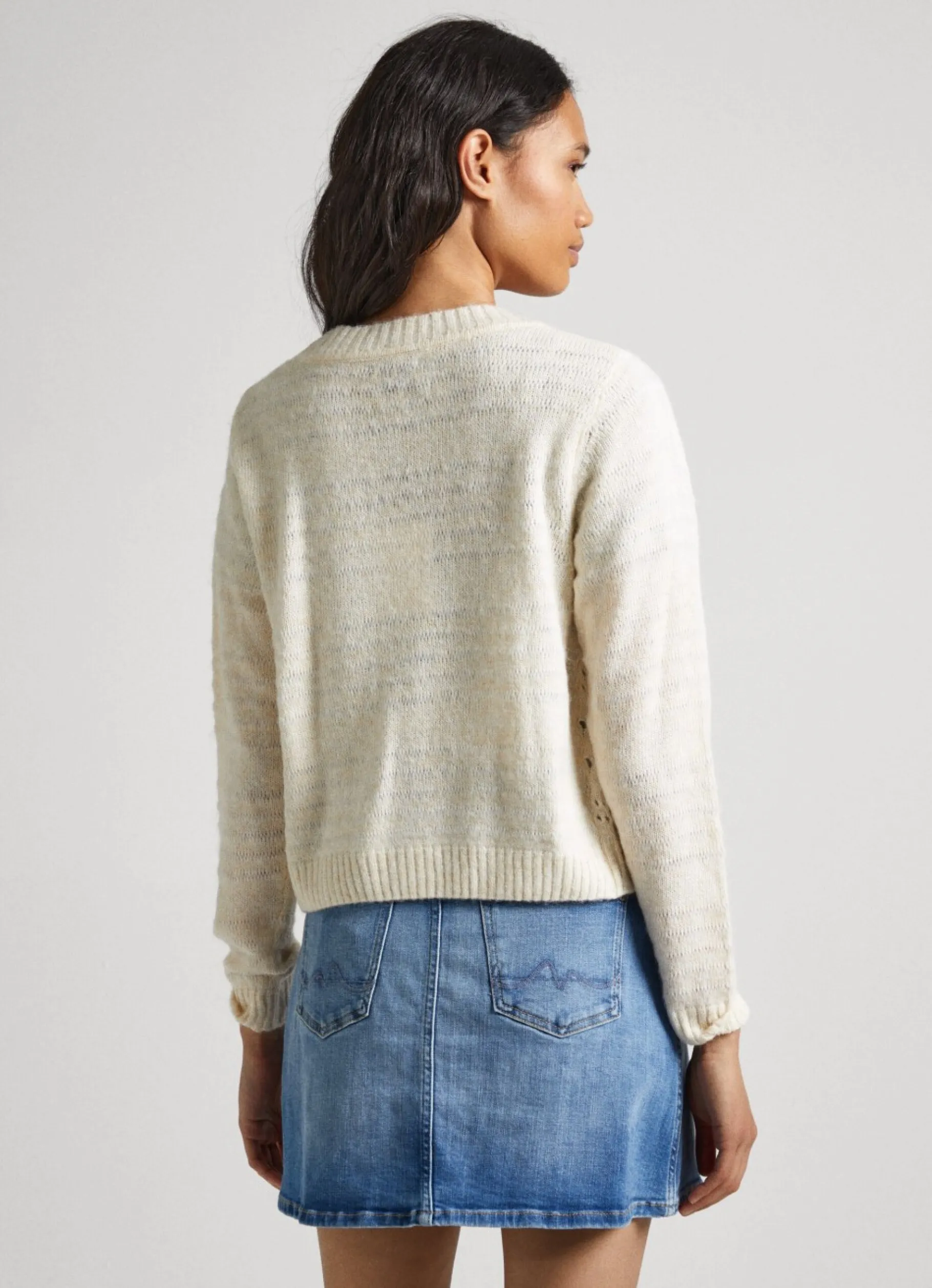 Women Pepe Jeans Cardigan With Openwork Details