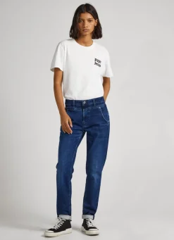 Women Pepe Jeans Carey Relaxed Fit Mid-Rise Jeans