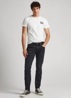 Men Pepe Jeans Cash Regular Fit Mid-Rise Jeans