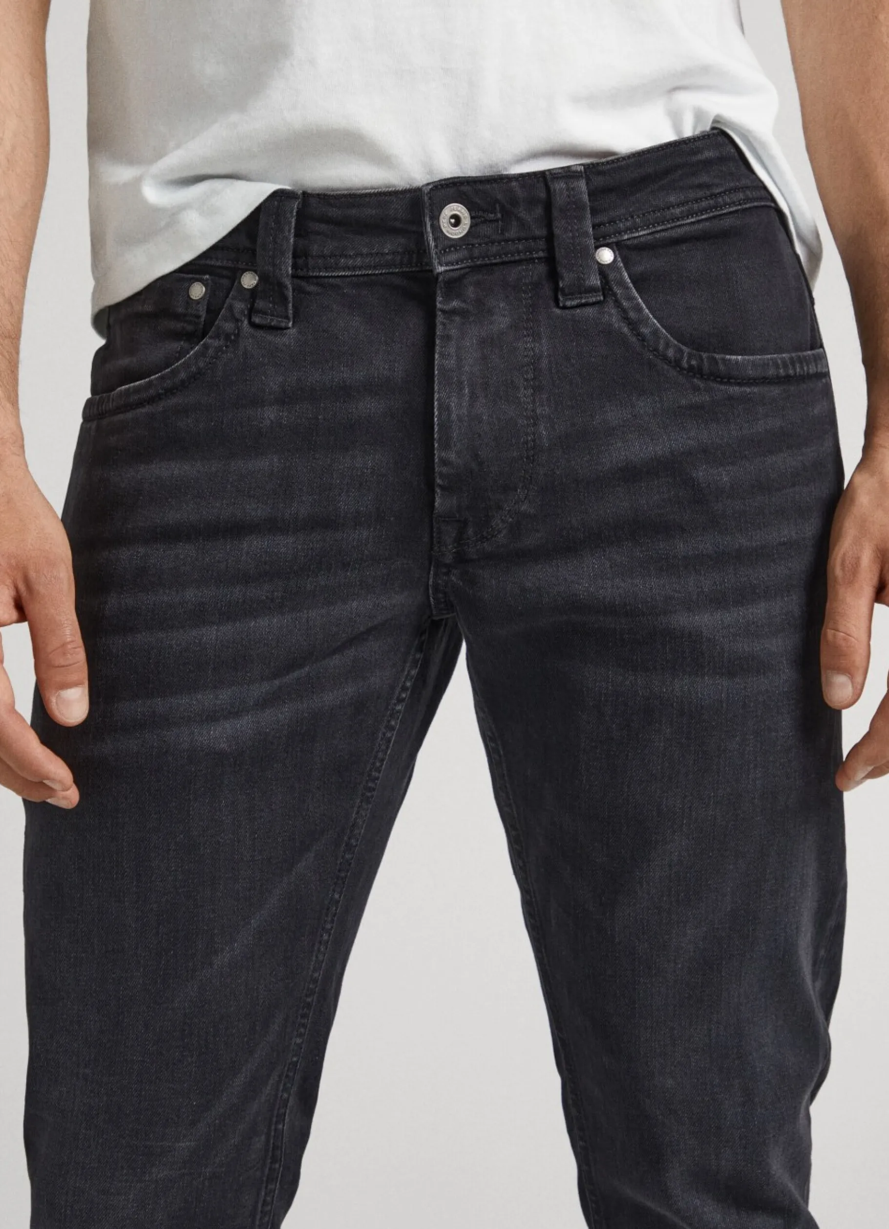 Men Pepe Jeans Cash Regular Fit Mid-Rise Jeans