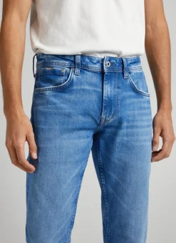 Men Pepe Jeans Cash Regular Fit Mid-Rise Jeans