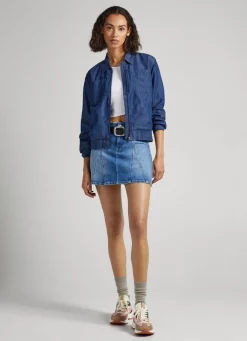 Women Pepe Jeans Chambray Bomber Jacket