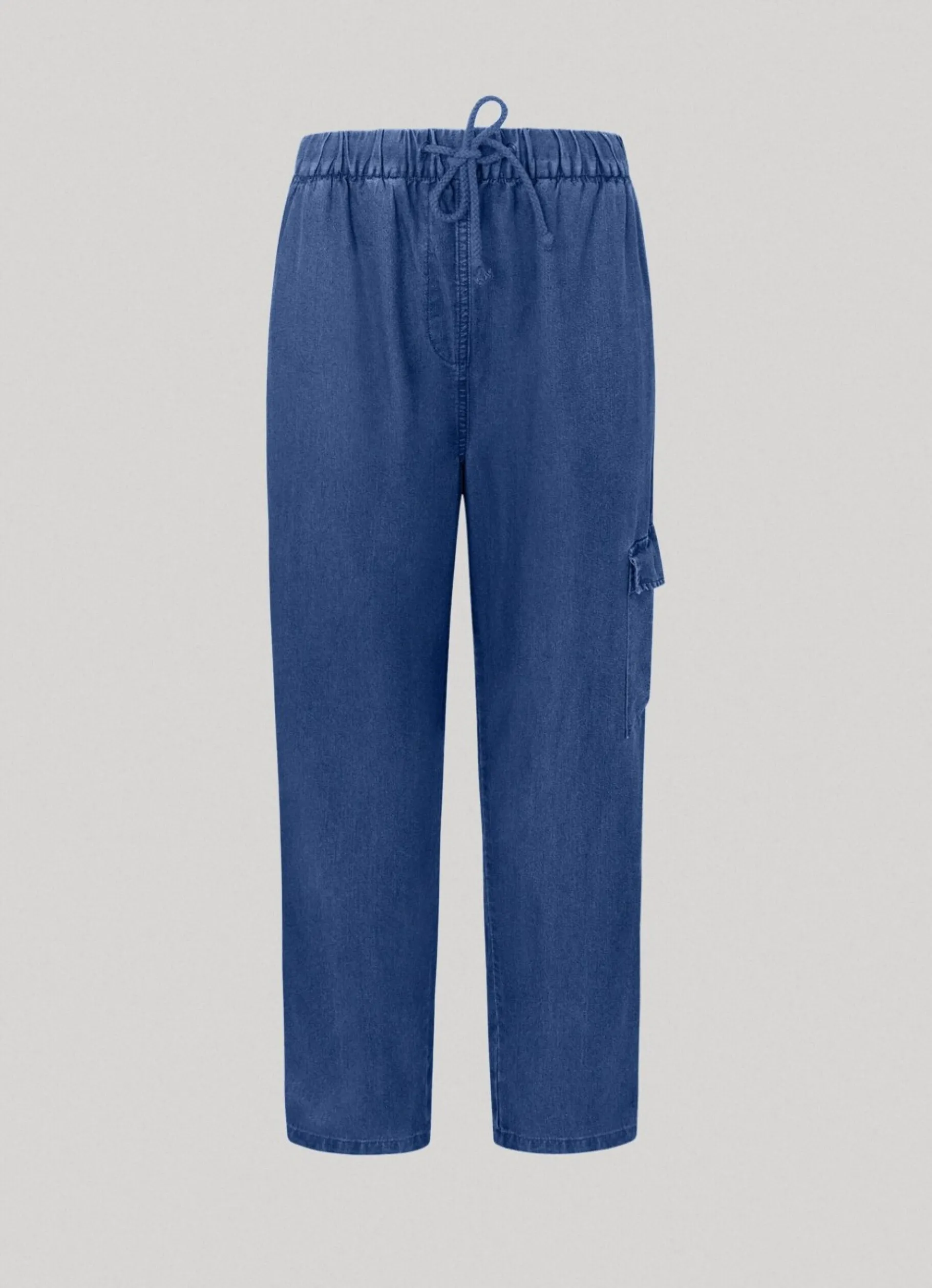Women Pepe Jeans Chambray Cargo Trousers