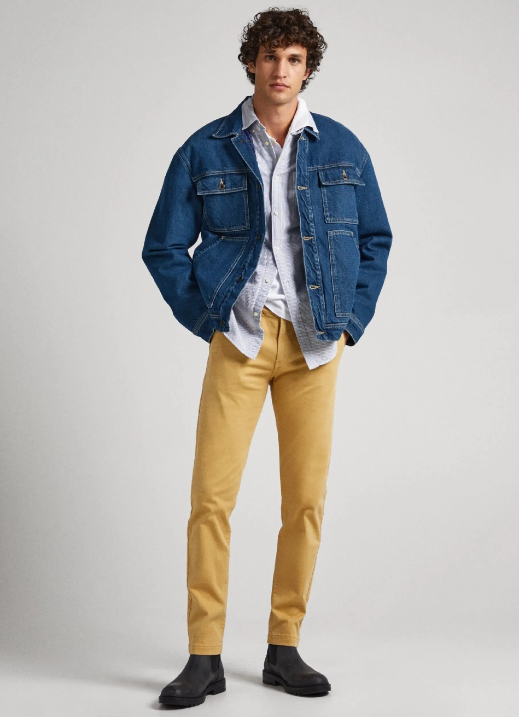 Men Pepe Jeans Charly Slim Chino Trousers