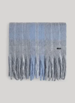 Women Pepe Jeans Check Print Plush Scarf