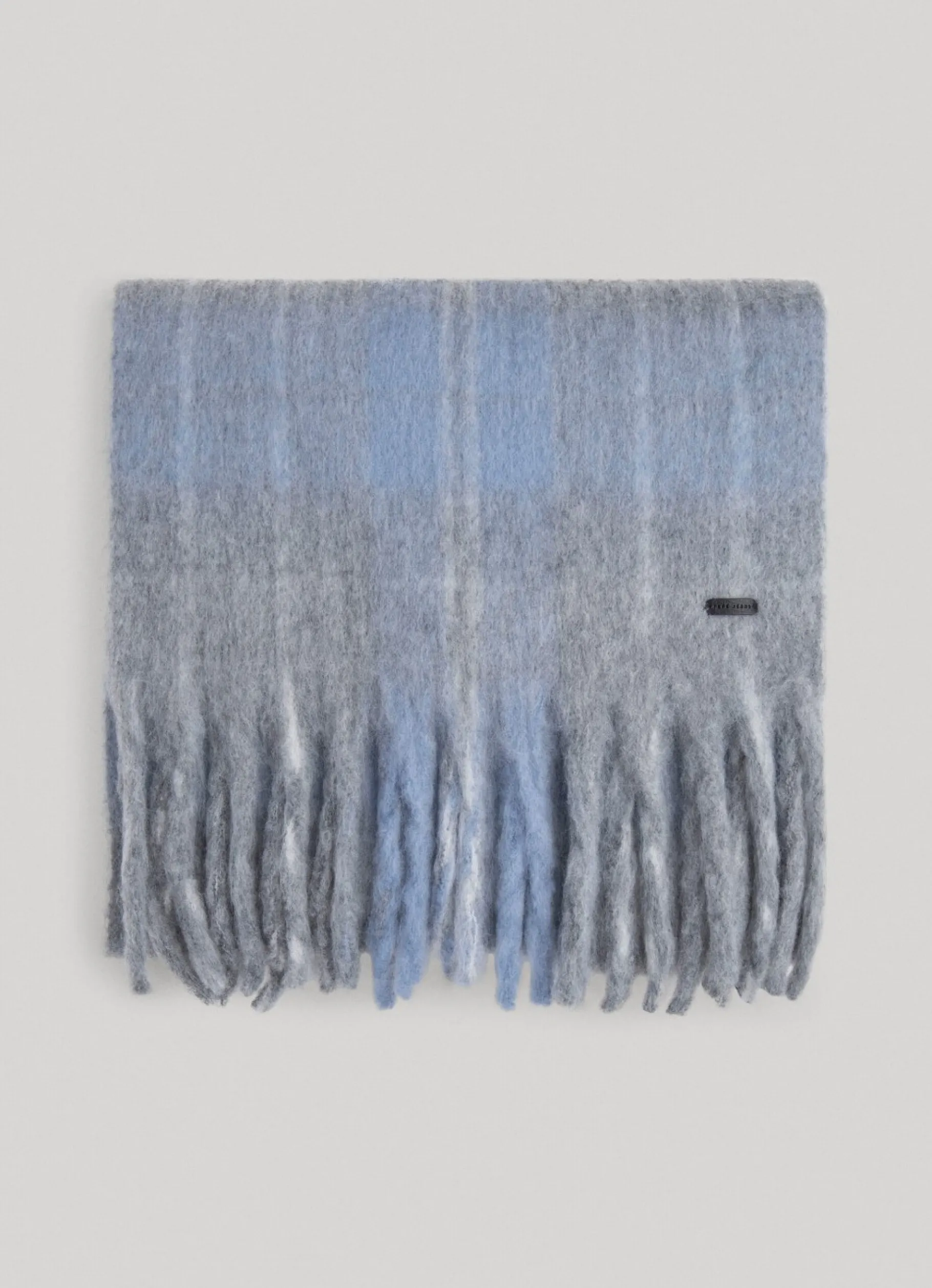 Women Pepe Jeans Check Print Plush Scarf