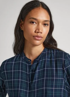 Women Pepe Jeans Checked Babydoll Dress