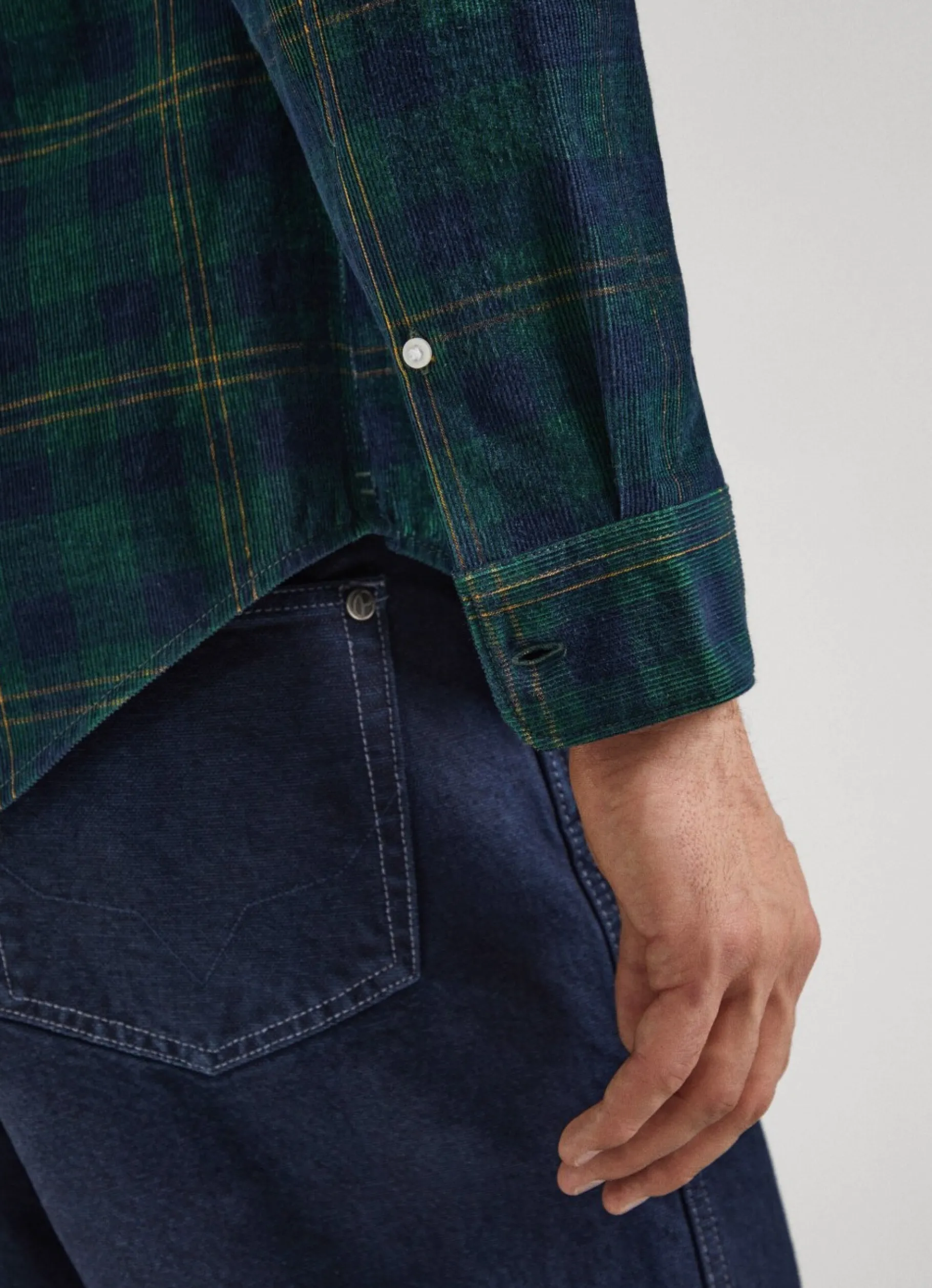 Men Pepe Jeans Checked Corduroy Shirt
