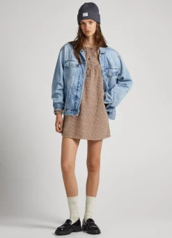 Women Pepe Jeans Checked Cotton Dress