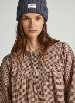 Women Pepe Jeans Checked Cotton Dress