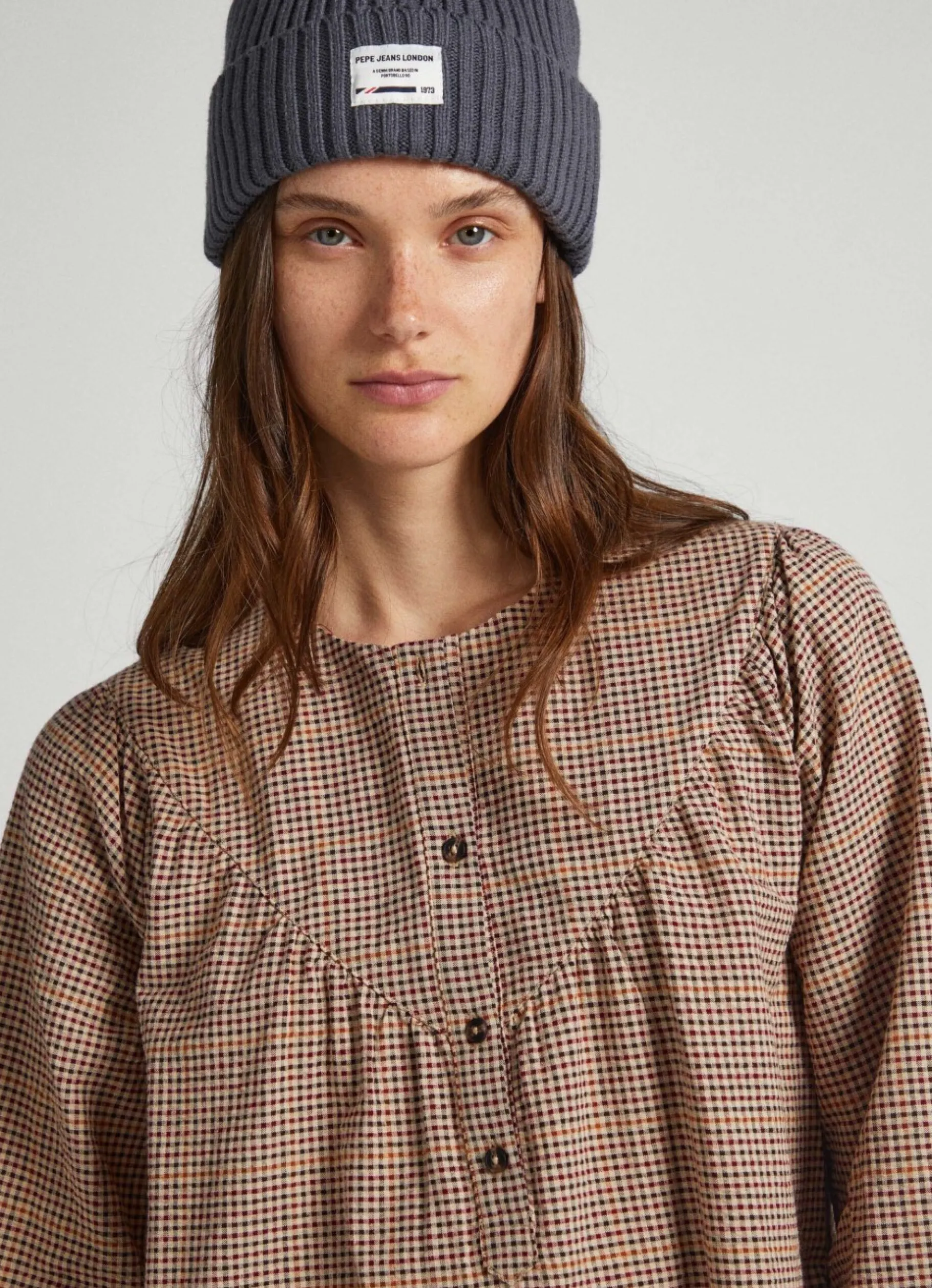 Women Pepe Jeans Checked Cotton Dress