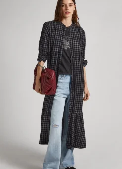 Women Pepe Jeans Checked Cotton Dress