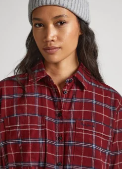 Women Pepe Jeans Checked Cotton Dress
