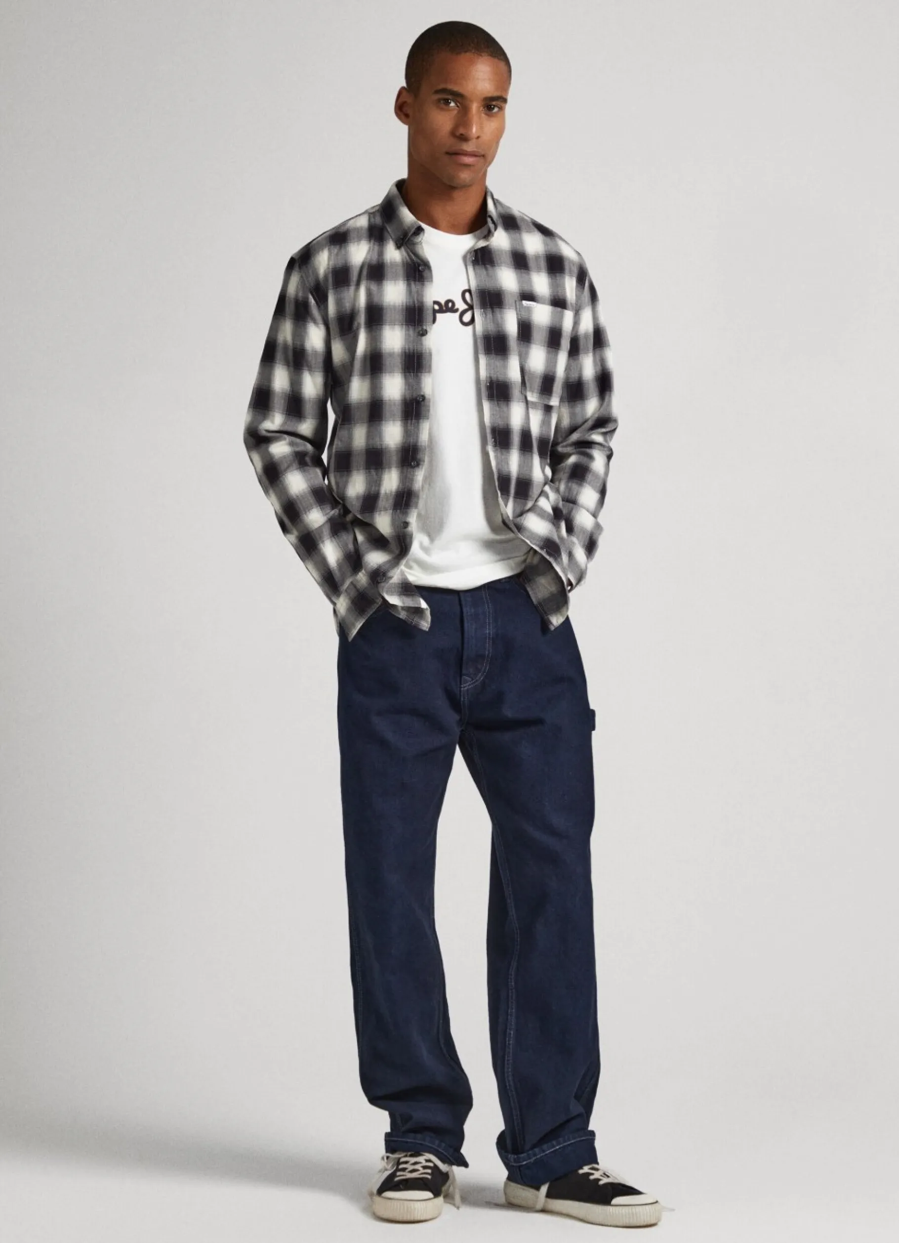 Men Pepe Jeans Checked Cotton Shirt