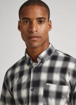 Men Pepe Jeans Checked Cotton Shirt