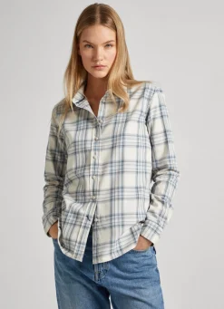 Women Pepe Jeans Checked Cotton Shirt